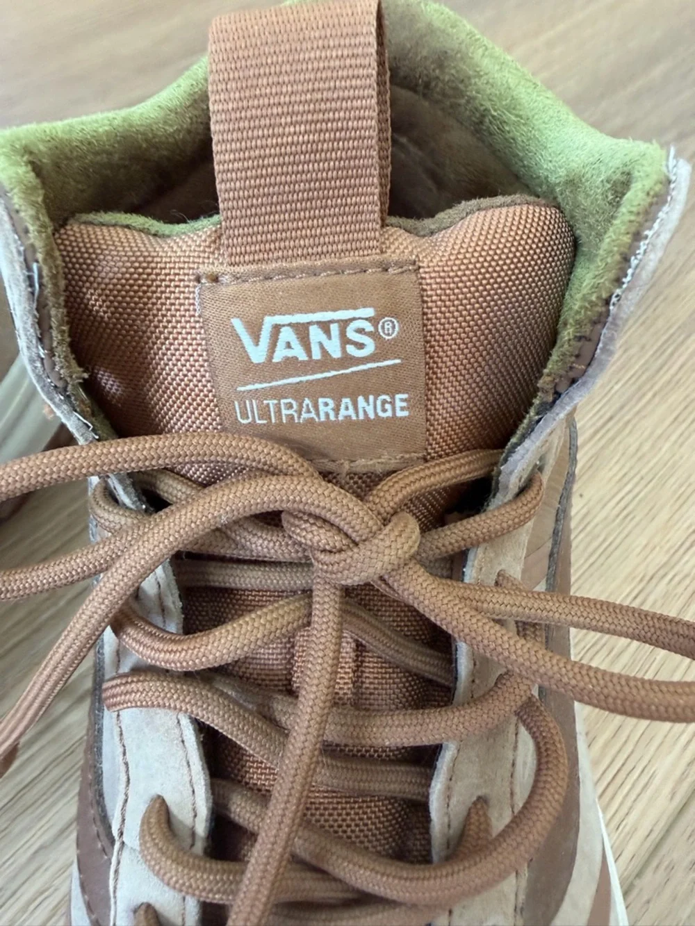 Vans Brown and Tan Ultrarange High-Top Hiking Sneakers - Picture 5 of 7